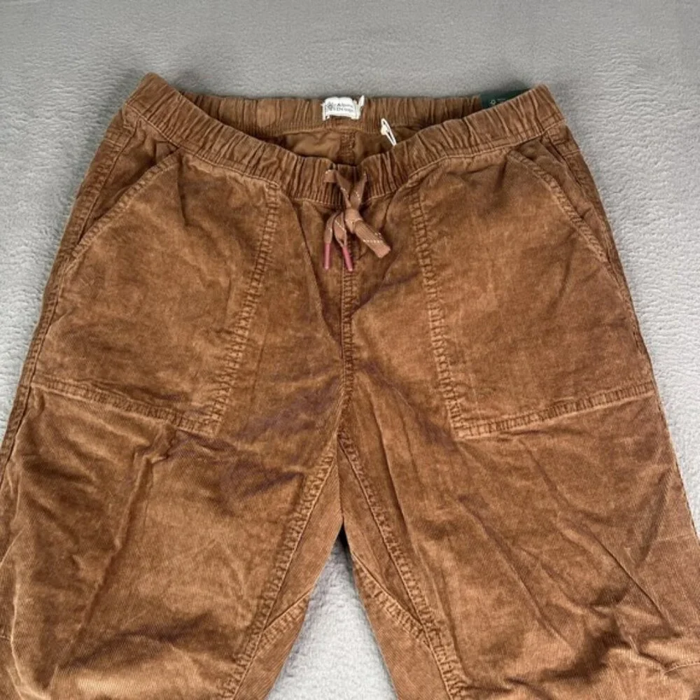 Alpine Design Hike Corduroy Pants Womens Medium Brown Roasted Coffee Outdoor New